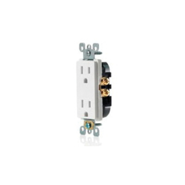 Leviton Electrical Receptacles 5-15R Decora Recep Self-Grnd Tr White T5325-SW